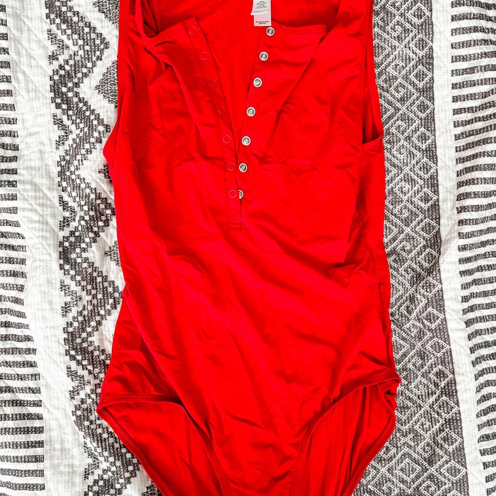 Andie red one piece bathing suit